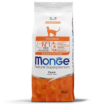 Monge Cat Monoprotein Sterilised корм для стерилизованных кошек с уткой